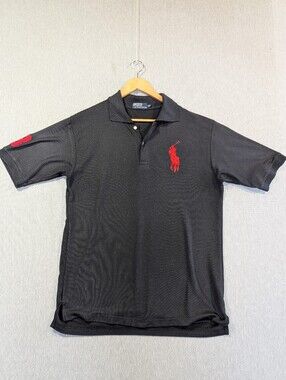 Polo By Ralph Lauren Polo Shirt Men's XXXL Black Big Red Pony
